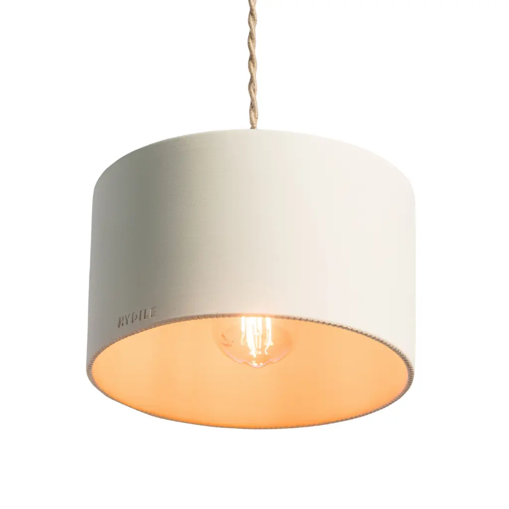 ODILE - Suspension en terre cuite Blanche D24xH14cm
