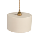 ODILE - Suspension en terre cuite Blanche D24xH14cm