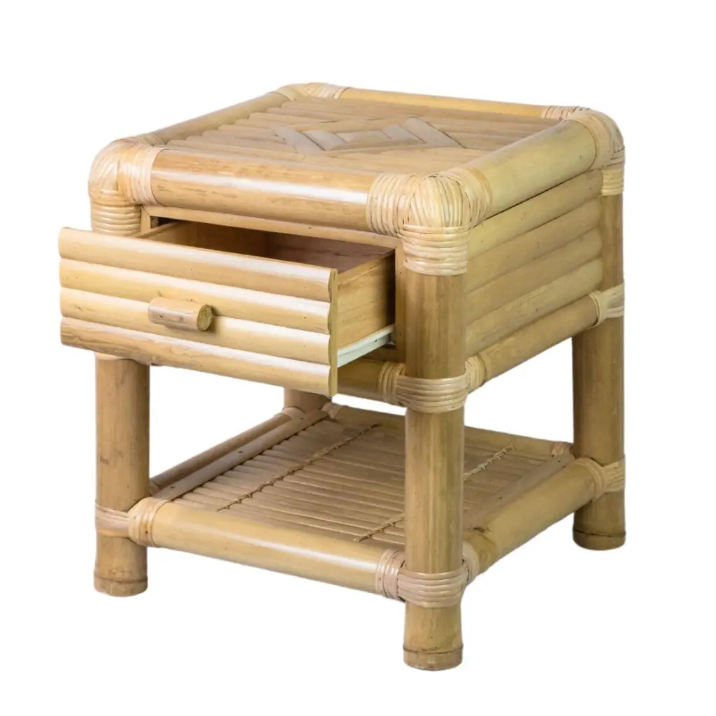 ORIA - Table de chevet en bambou 40*40*45