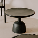 BLACKY M -Table basse ronde en suar noir