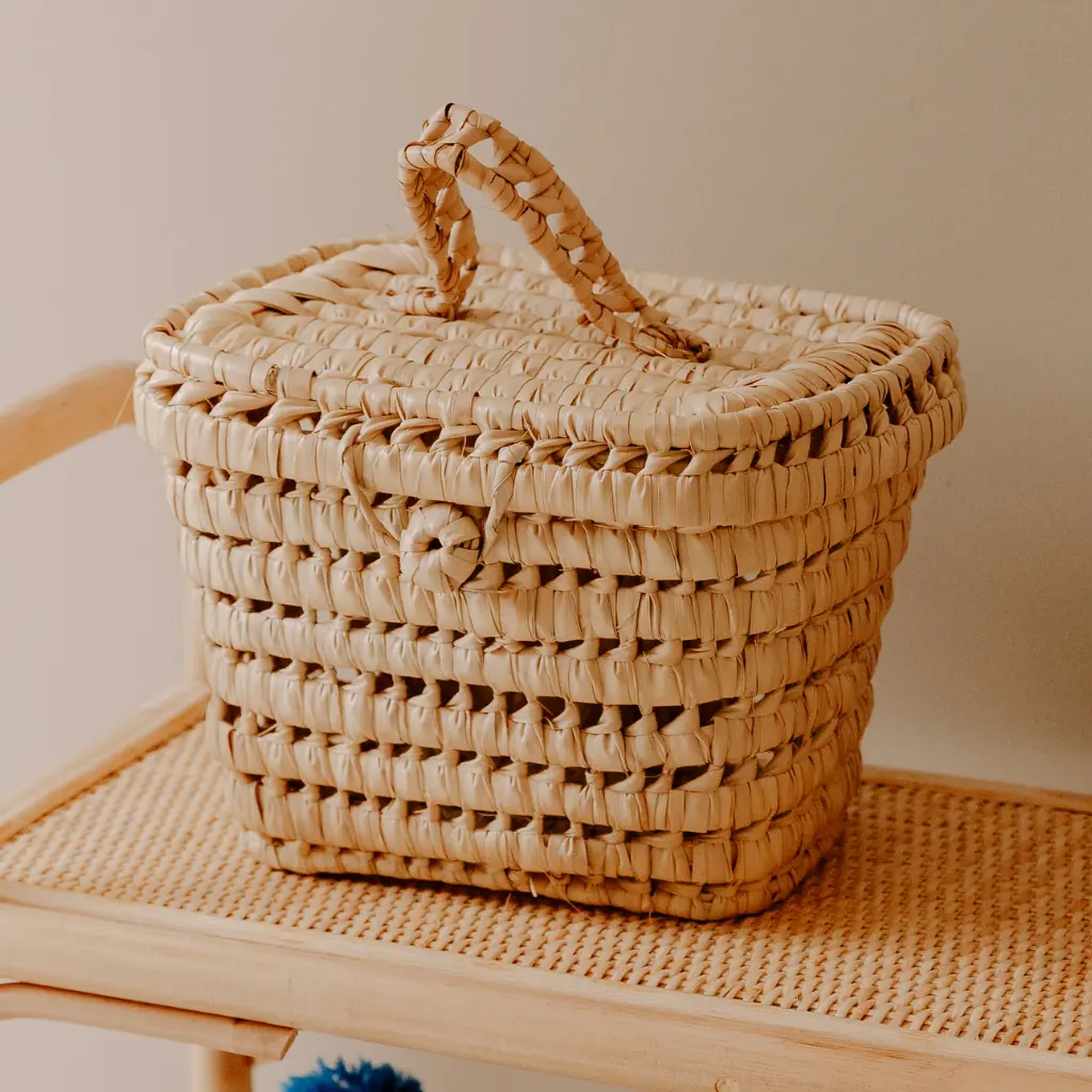 PILOU - Petite valisette en feuilles de palmier