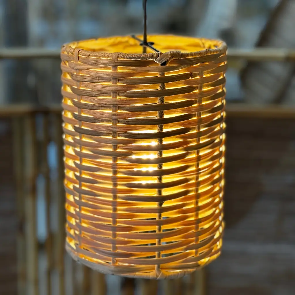 [3760428962140] NATURAL YUNIS - Suspension cylindrique naturelle en rotin