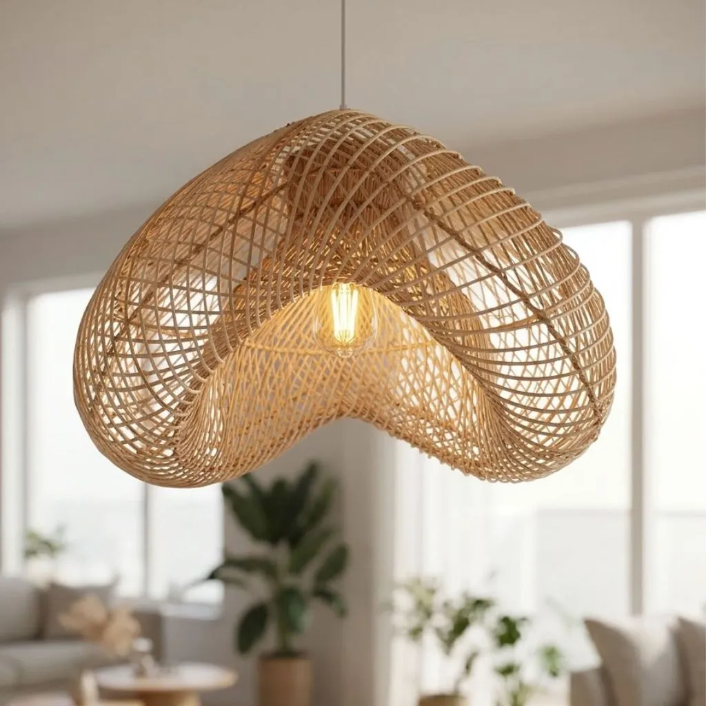 OLYMPA - Suspension en rotin