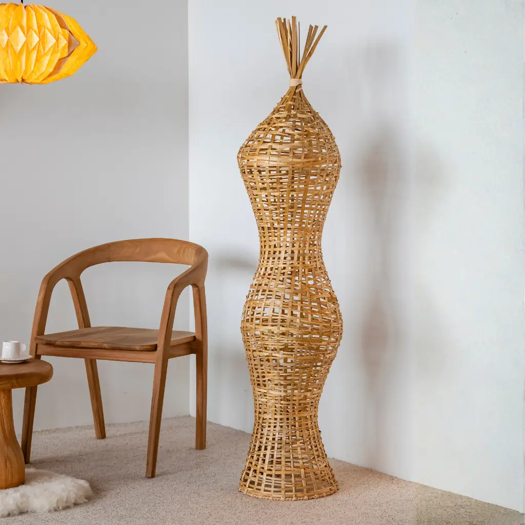 PALM TREE XL - Objet décoratif tressé en bambou