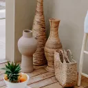 POT GENTONG Hauteur 70CM en rotin