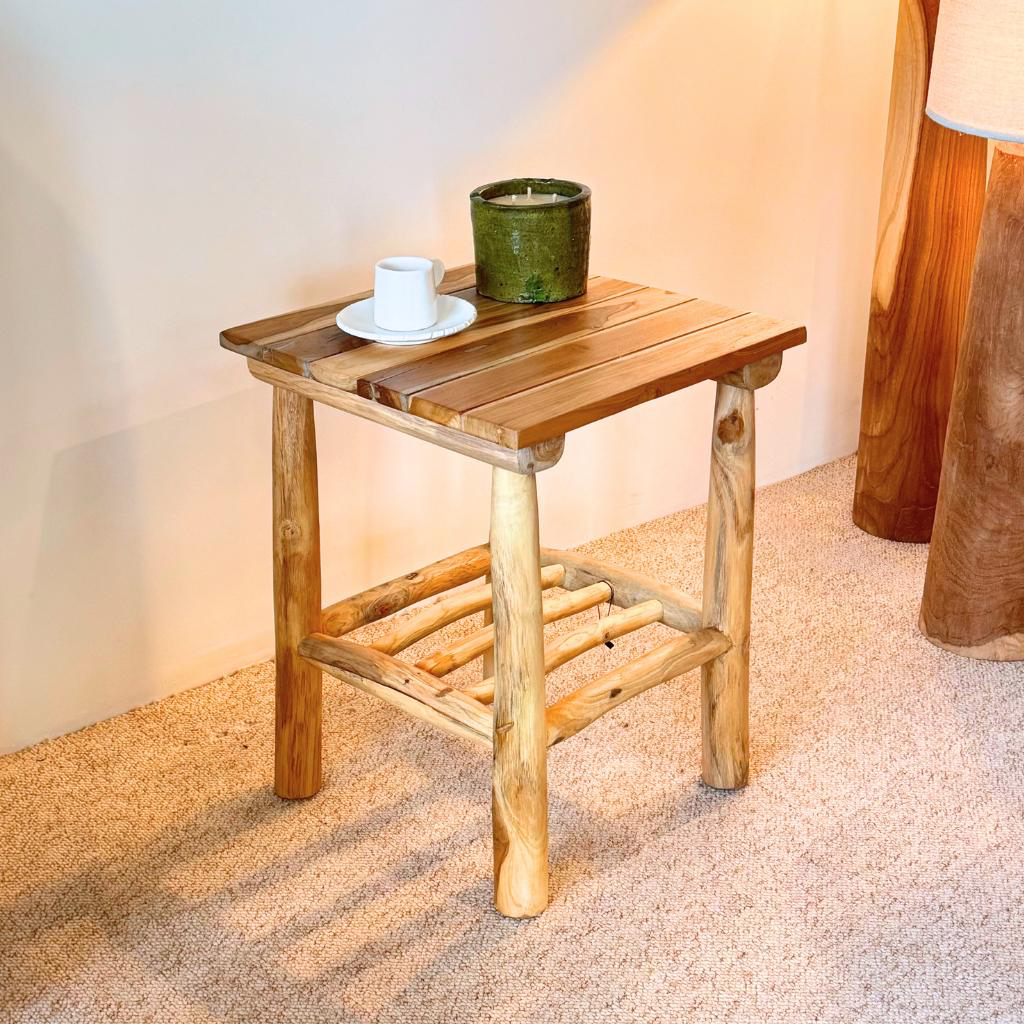 [3760428964731] YAYA - Table basse / tabouret en teck