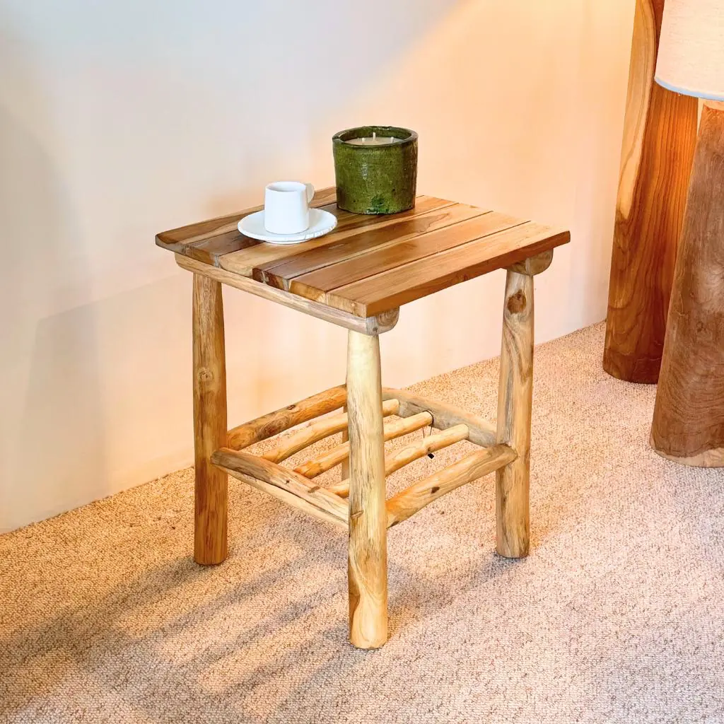 YAYA - Table basse / tabouret en teck