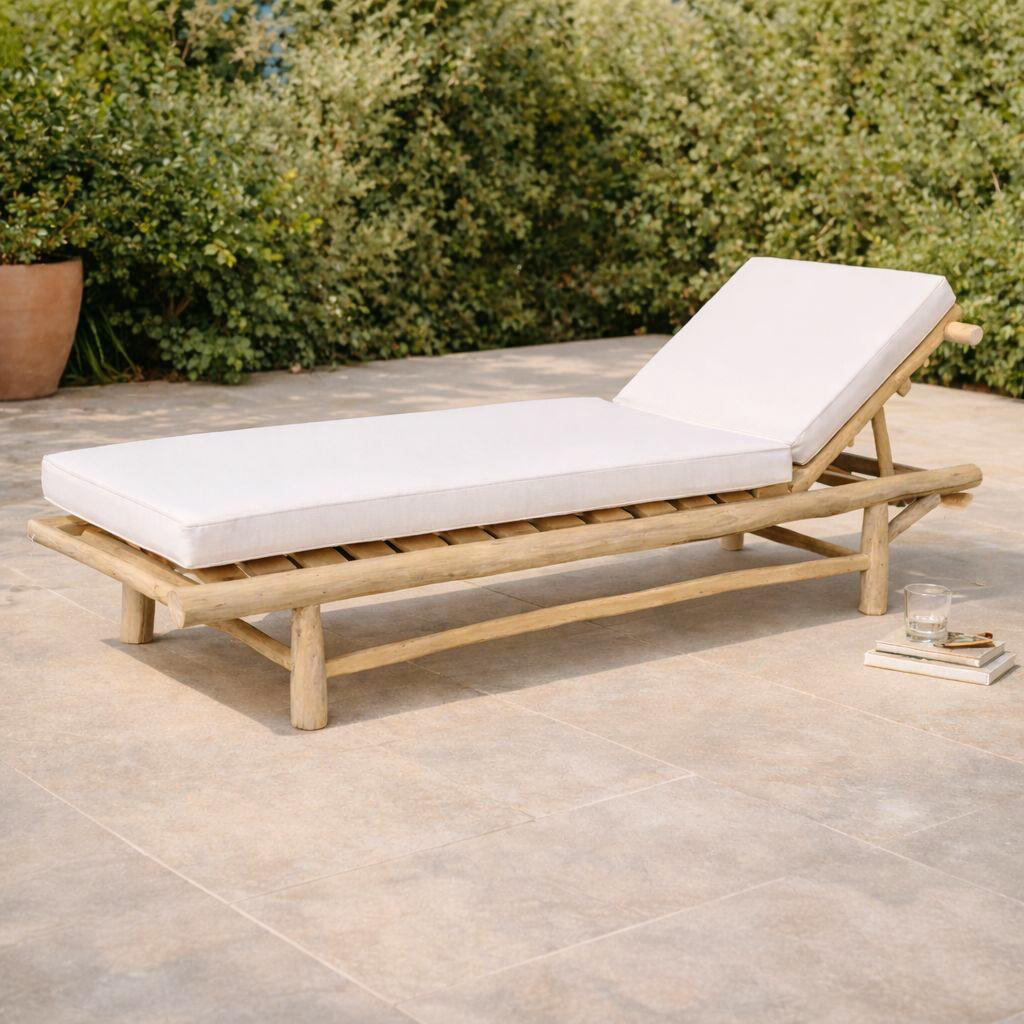 [3760428964694] BALINA - Transat en teck avec matelas