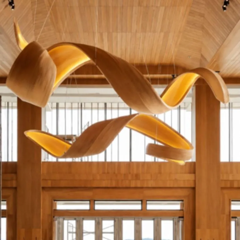 LYS - Suspension XXL en bambou avec led