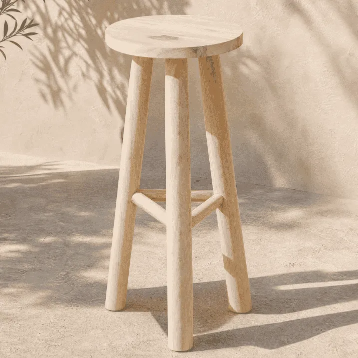 [3760428965295] GILLI - Tabouret de bar en teck