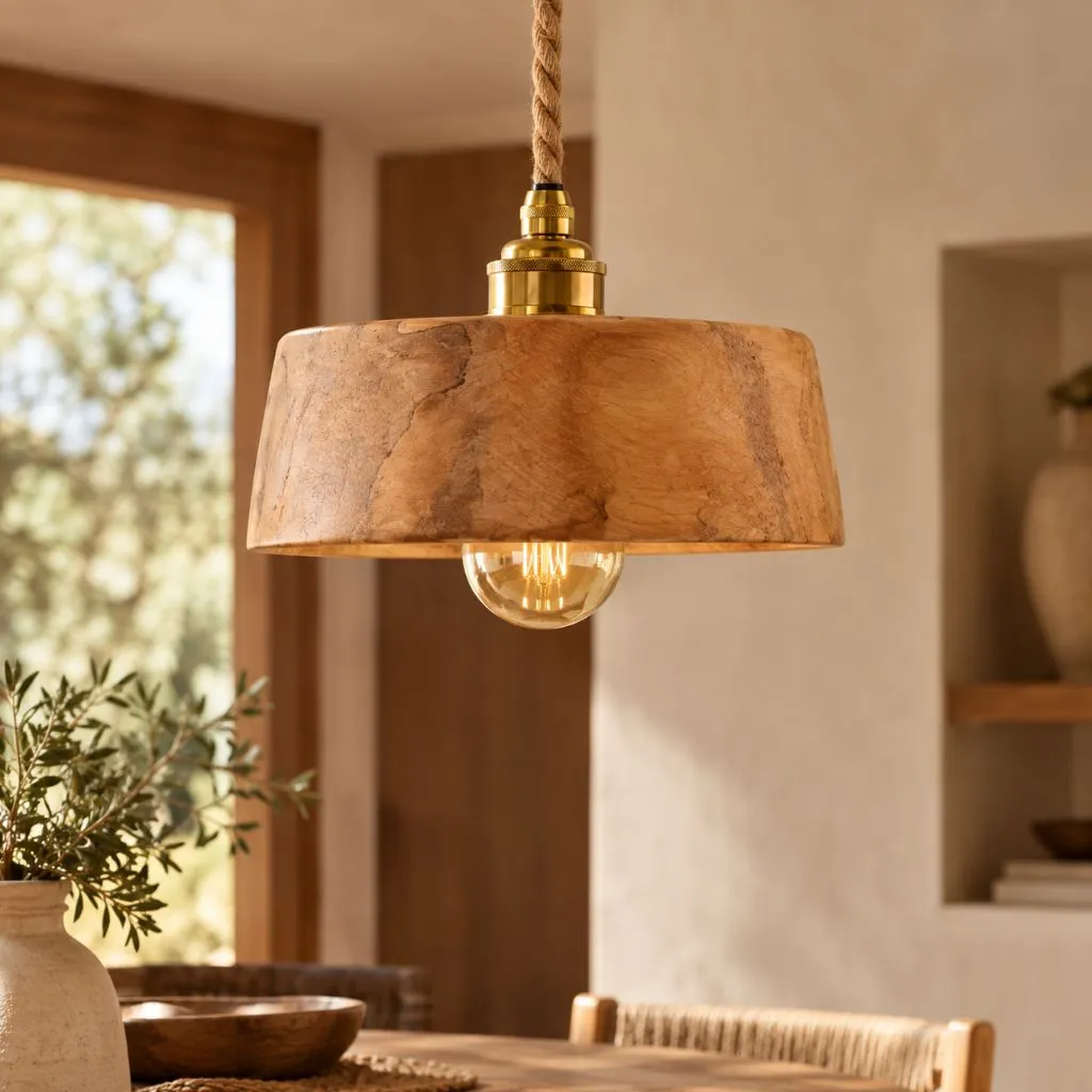 NAIROBI - Suspension en bois de teck Taille M