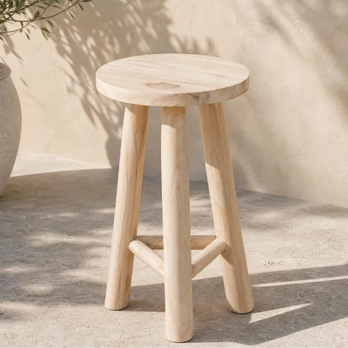 GILLI - Tabouret en bois de teck