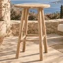 GABY - Table haute / mange debout en bois de teck